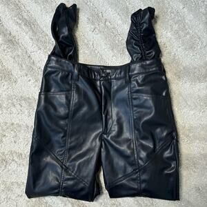 Free People Pleated Faux Leather Pants